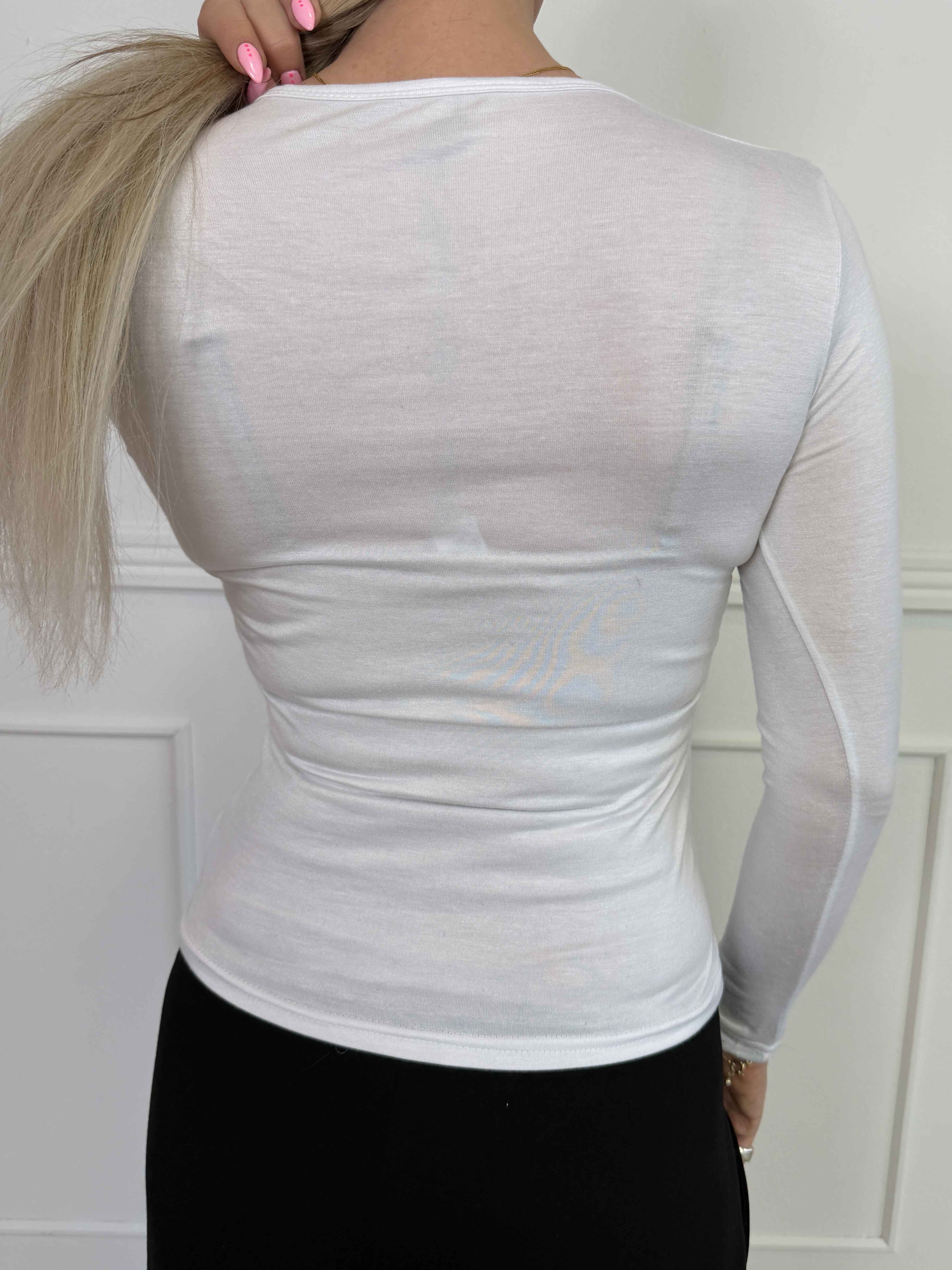 Othilia - Blød langærmet basis bluse